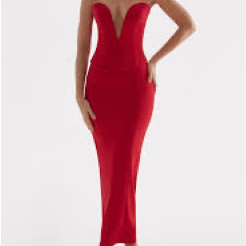 House of CB | Martinez Red Maxi Skirt Size Small